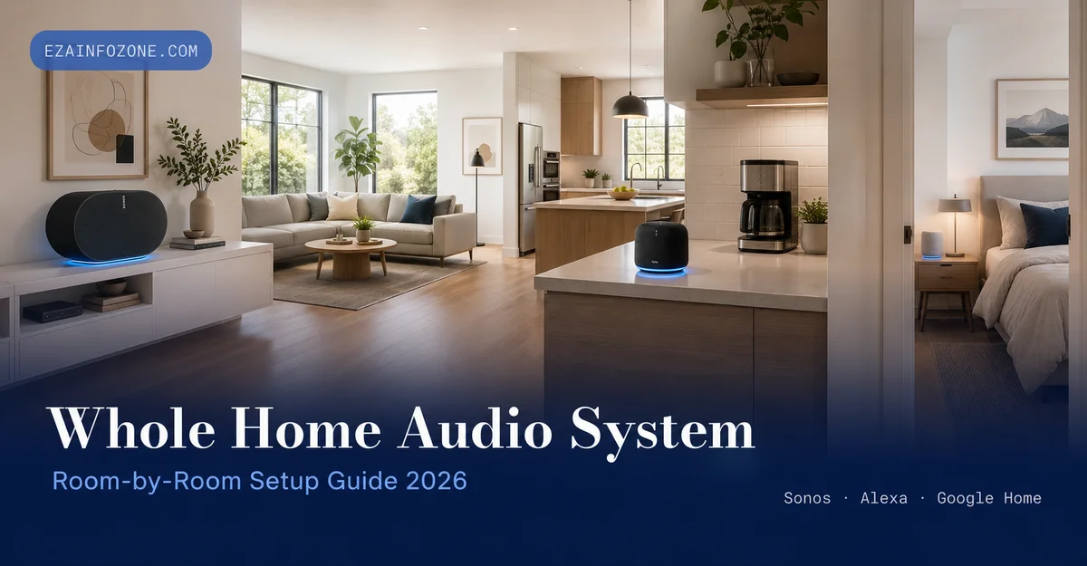 Whole Home Audio System: Room-by-Room Setup Guide 2026 whole home audio system setup 2026 smart speakers every room