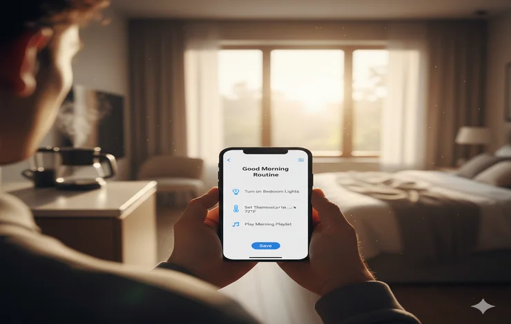 create smart home automation routine