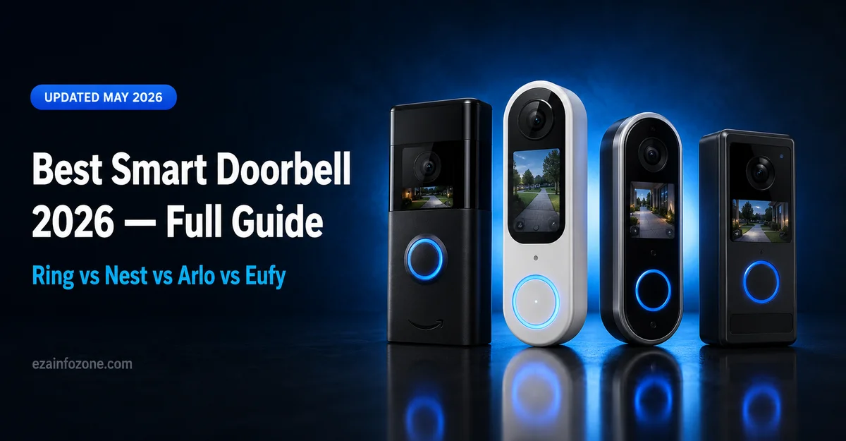 best smart doorbell 2026 ring nest arlo eufy comparison