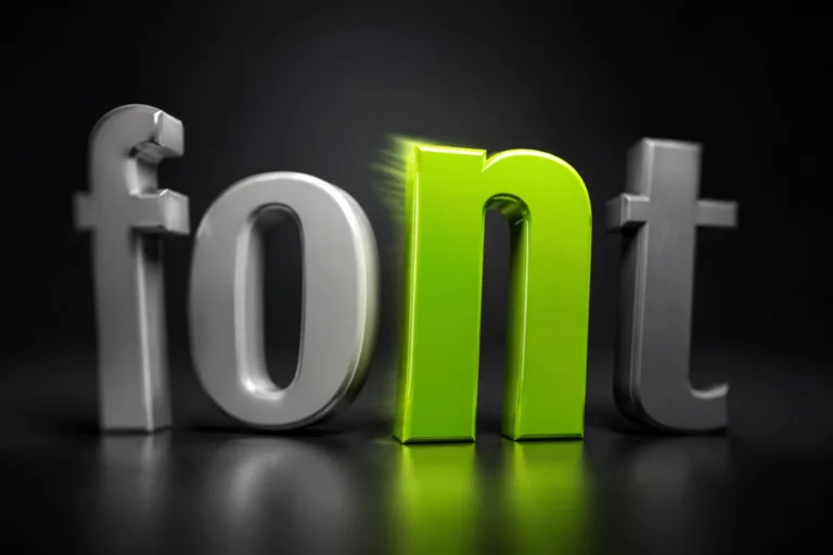 best fonts similar to the brat font - glossy 3D condensed letterforms compared side by side, one in brat green