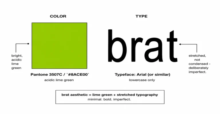 Charli XCX Brat Album: Complete Style Guide (2026) Brat album cover design breakdown — color, font, and layout